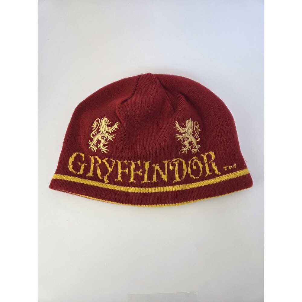 Harry Potter Gryffindor Reversible Beanie Hat Stocking Cap Adult Universal Merch